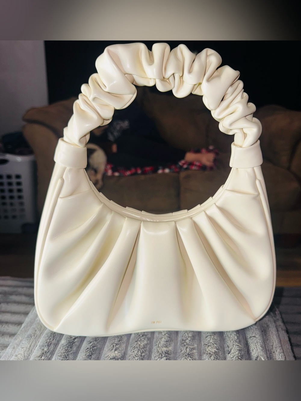 JW PEI Gabbi Ruched Hobo Handbag - Ivory- MSRP $99- NWOT